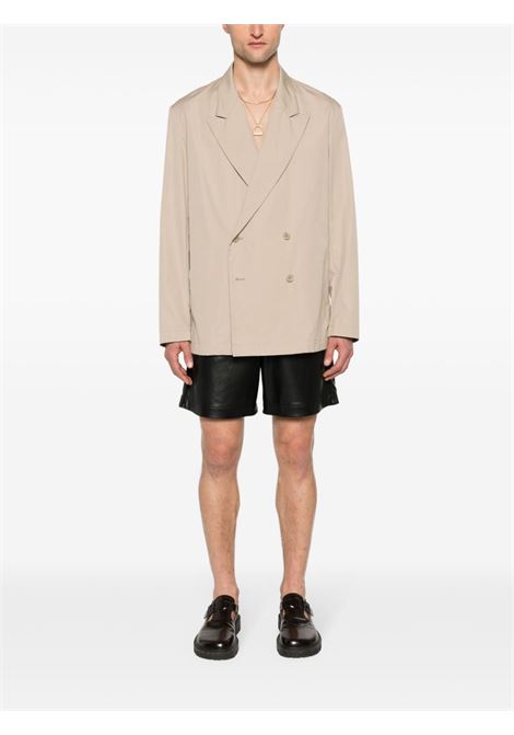 Beige double-breasted blazer - men DRIES VAN NOTEN | 2410207328329101